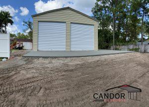 30'w x 50'd x 14'h Vertical Roof with Horizontal Sides 2 - 12'w x 12'h Roll-Up Doors