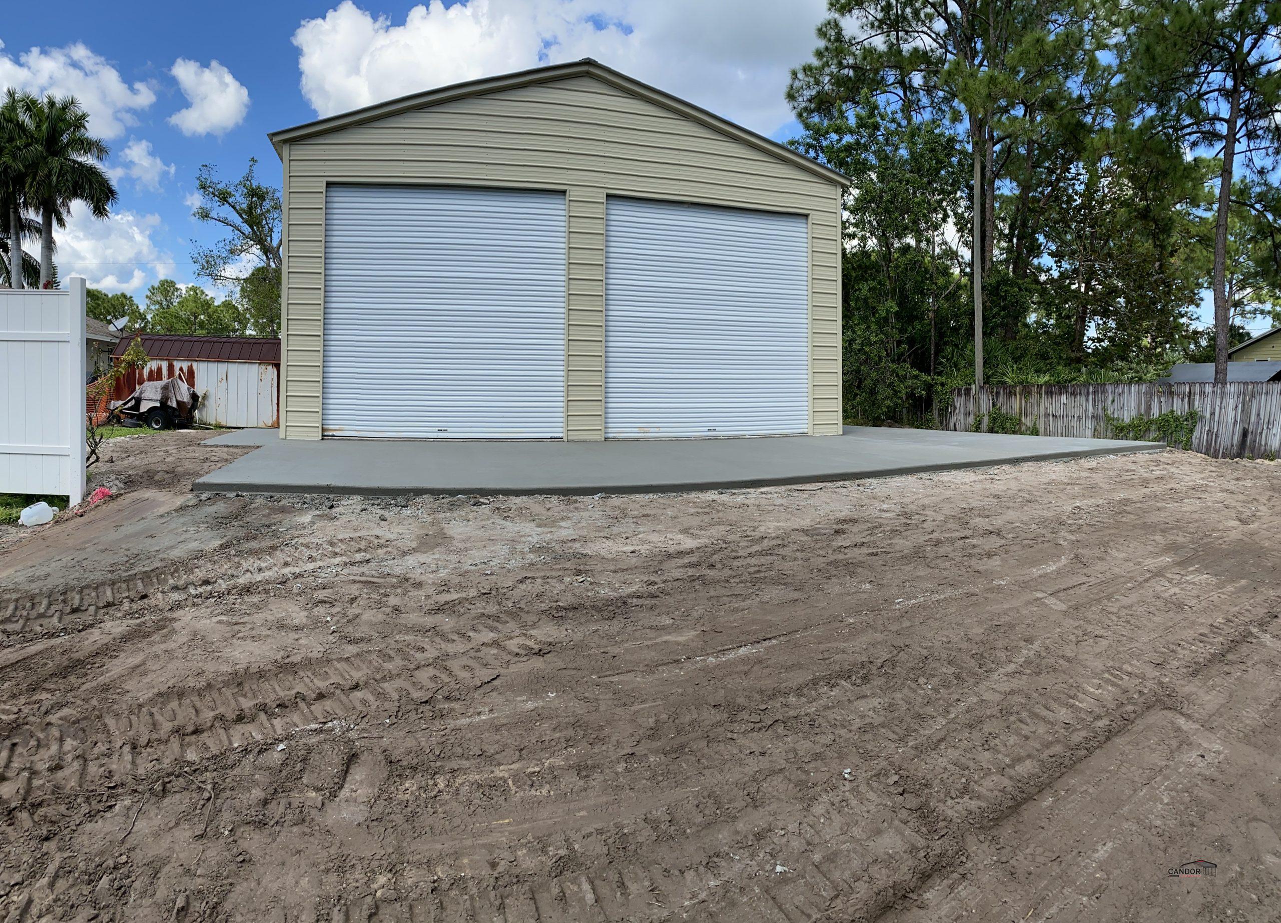 30'w x 50'd x 14'h Vertical Roof with Horizontal Sides 2 - 12'w x 12'h Roll-Up Doors