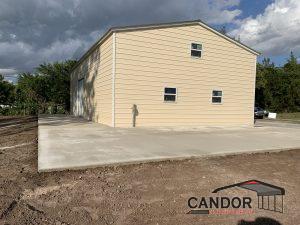 30'w x 50'd x 14'h Vertical Roof with Horizontal Sides