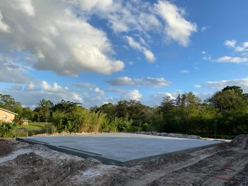 Concrete Slab Ready for their Metal Building