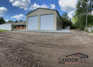 PHOTO 2 - 30'w x 50'd x 14'h Vertical Roof with Horizontal Sides