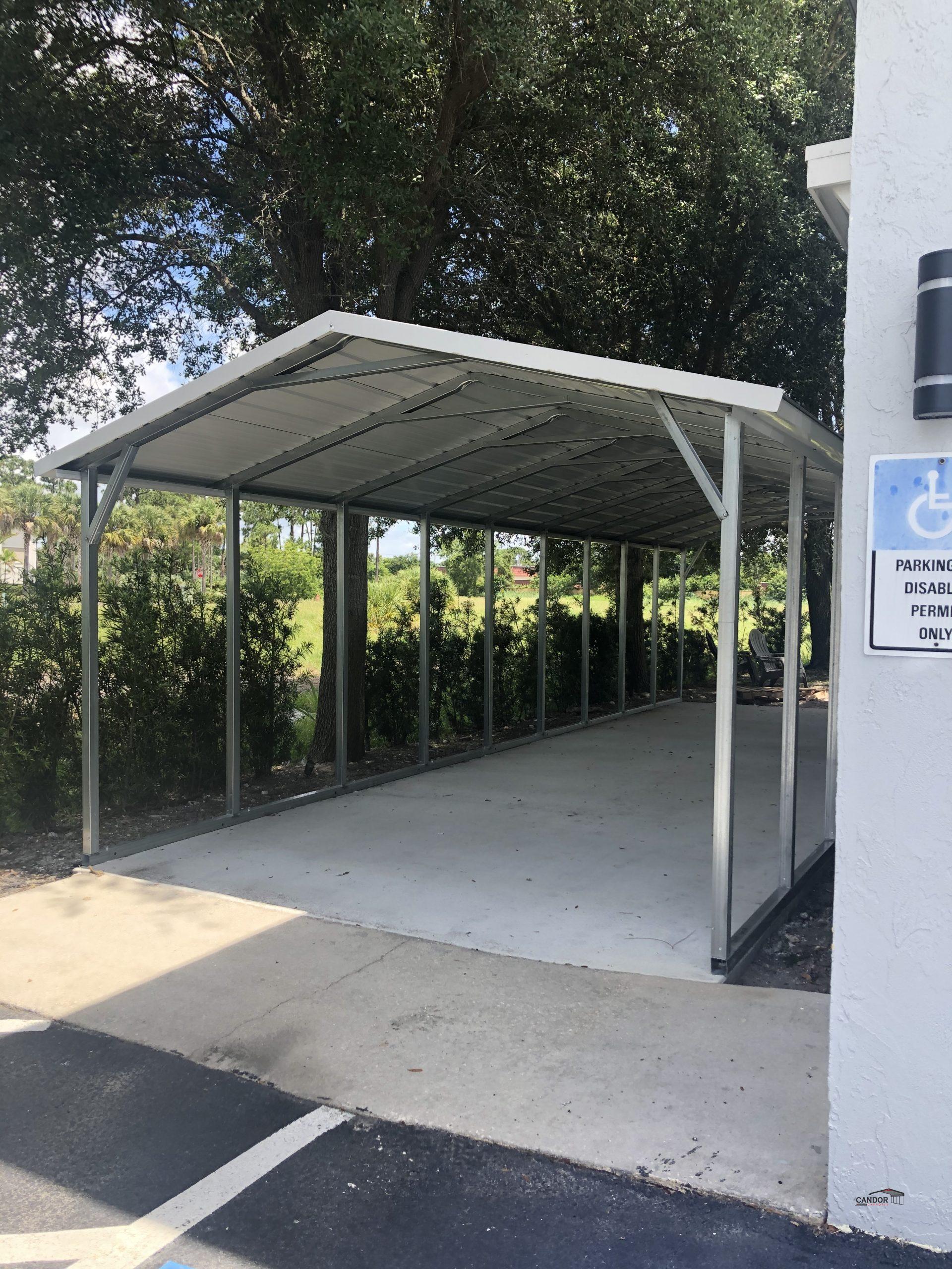 12'w x 20'd x 8'h Boxed Eve Roof Style Carport - PHOTO 1