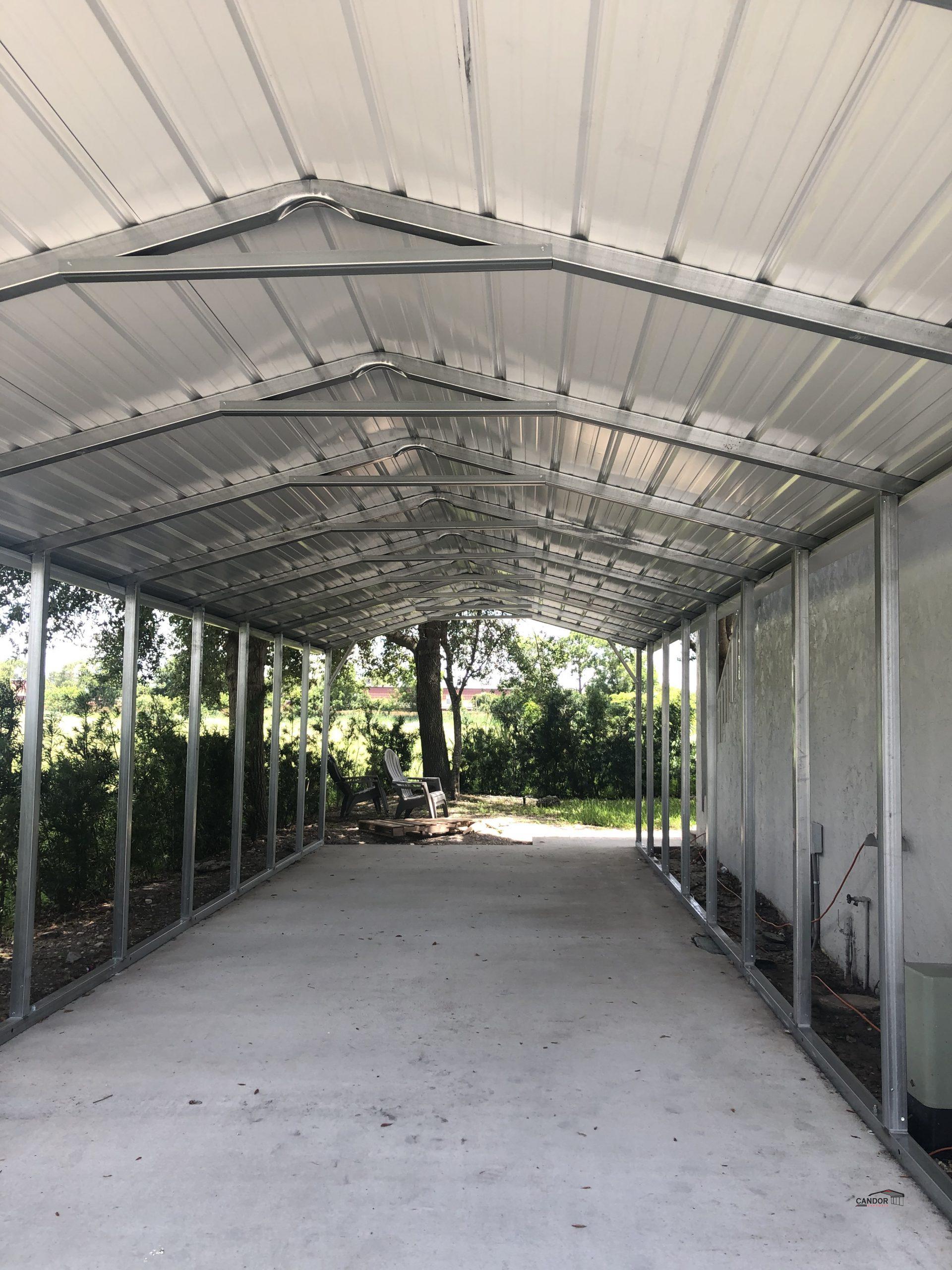 12'w x 20'd x 8'h Boxed Eve Roof Style Carport - PHOTO 2