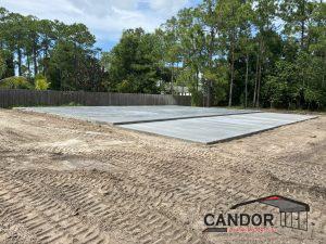Concrete Slab for Metal Building with Lean-To
